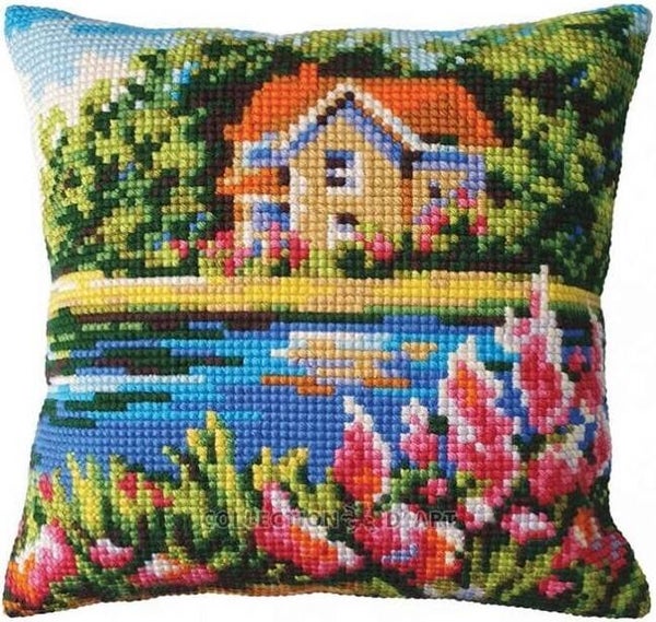 Kussen Borduurpakket - Lake House