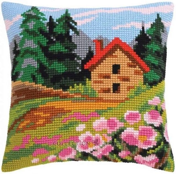 Kussen Borduurpakket - Cottage on the Edge