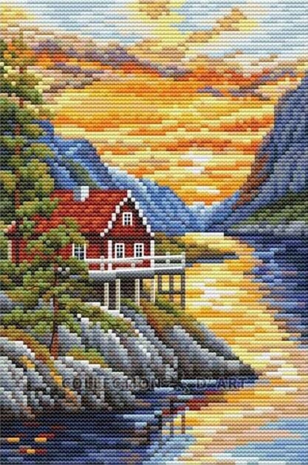 Borduurpakket - Lakeside Cottage