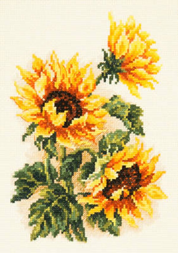 Borduurpakket - Three Sunflowers