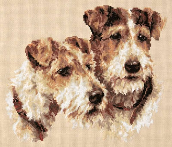 Borduurpakket - Fox Terriers