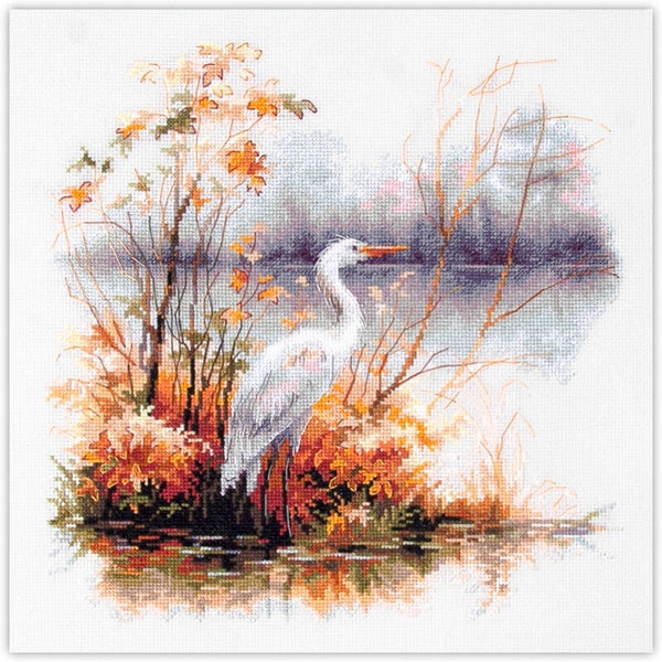 Borduurpakket - White Heron