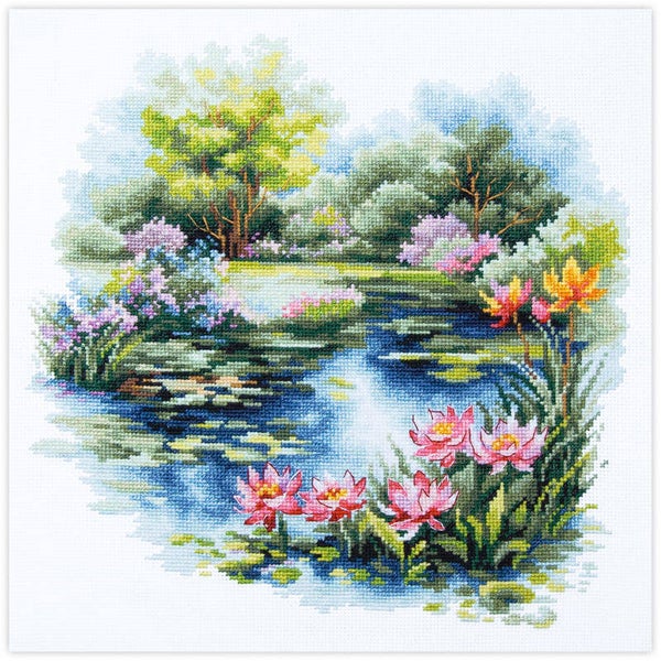 Borduurpakket - The Water Lily Pond