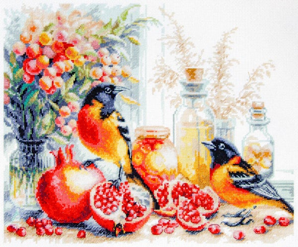 Borduurpakket - Pomegranate Breakfast