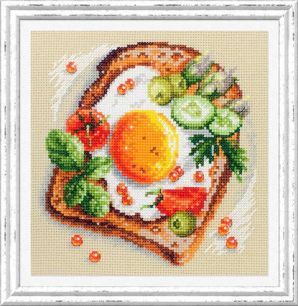 Borduurpakket - Fried Eggs Toast