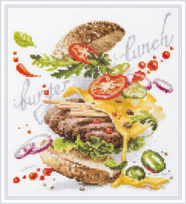 Borduurpakket - Burger Lunch