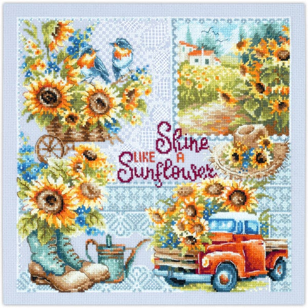 Borduurpakket - Shine like a Sunflower!