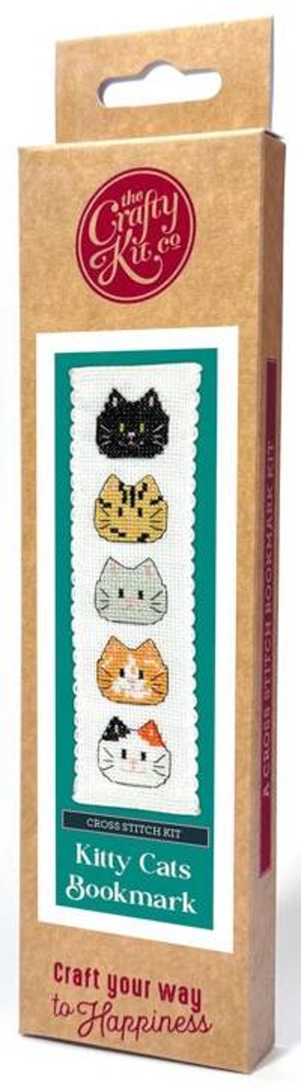Borduurpakket - Bookmark - Kitty Cats