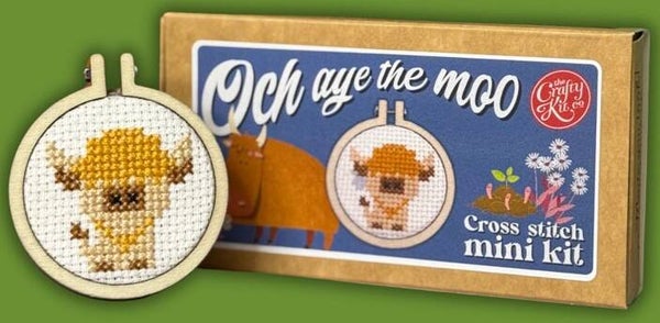Borduurpakket - Matchbox - Och Aye the Moo! (Highland Cow)