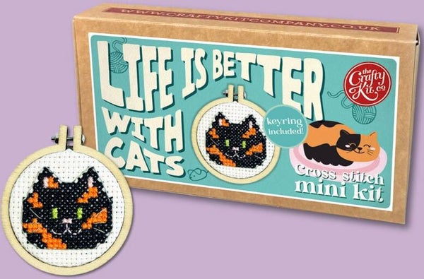 Borduurpakket - Matchbox - Life is Better with Cats