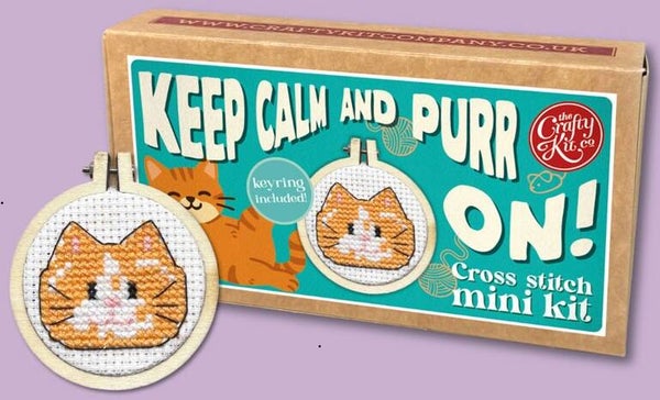 Borduurpakket - Matchbox - Keep Calm and Purr On!