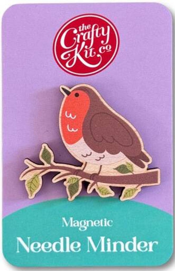Wooden Needle Minder - Robin