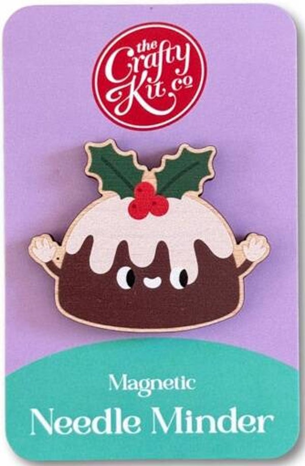Wooden Needle Minder - Christmas Pudding