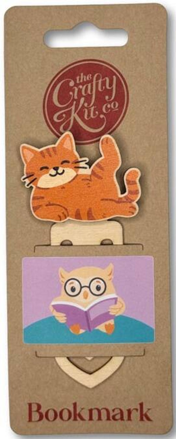 Wooden Bookmark - Cat - Ginger