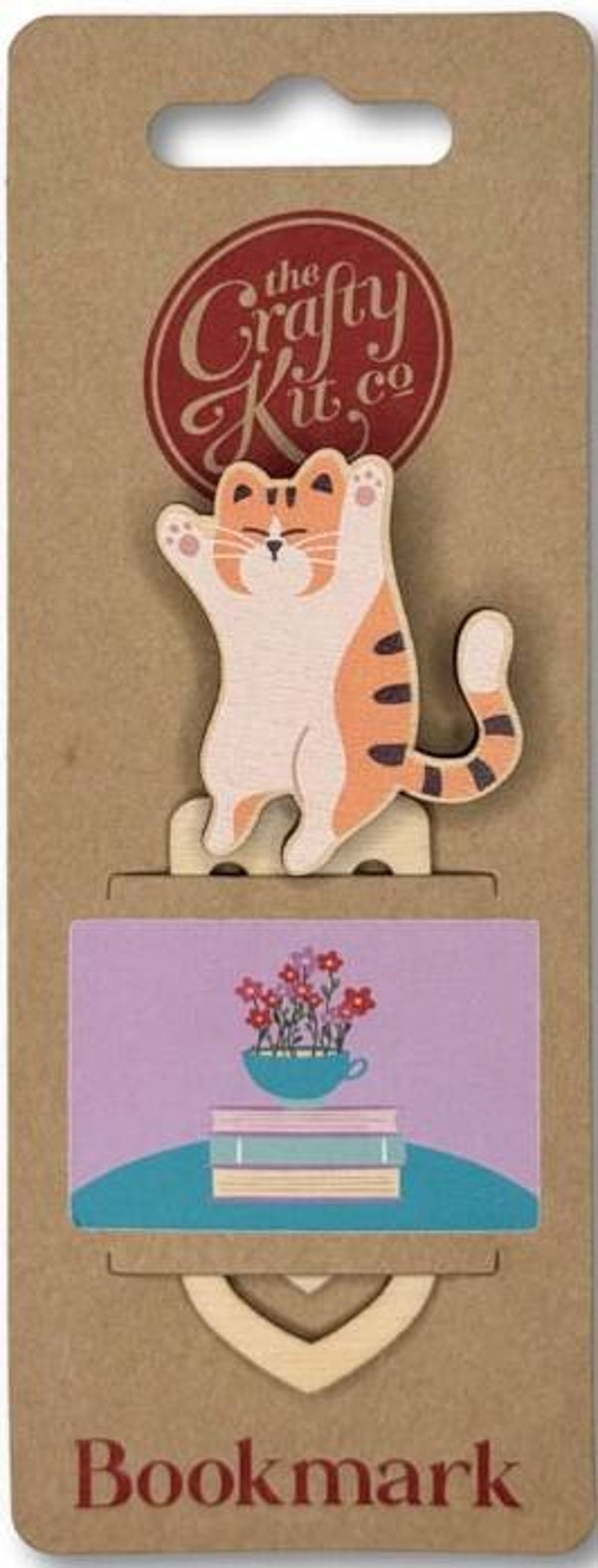 Wooden Bookmark - Cat - Stripey