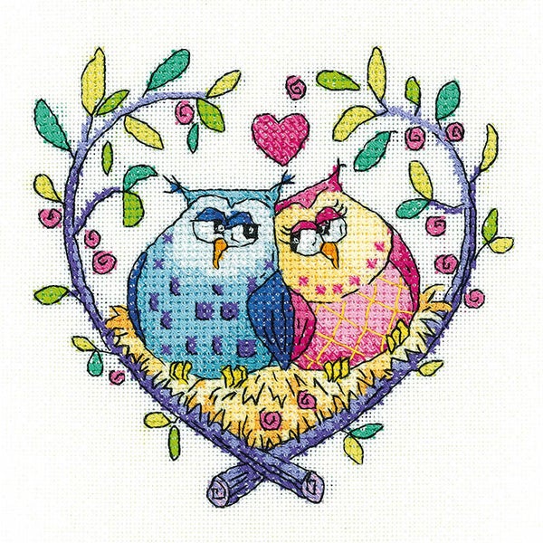 Borduurpakket - Love Owls