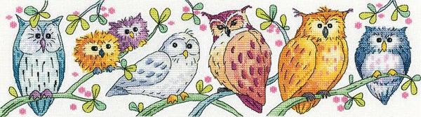 Borduurpakket - Owls on Parade