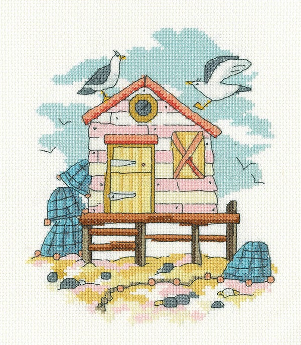 Borduurpakket - Pink Beach Hut
