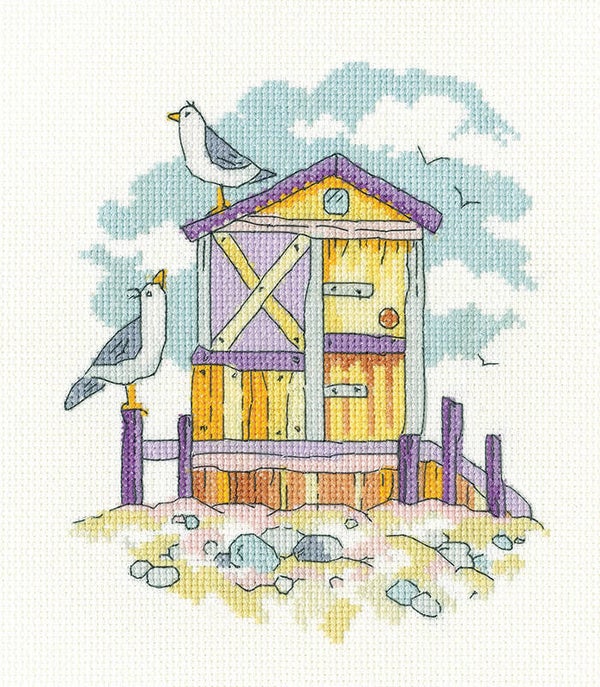Borduurpakket - Yellow Beach Hut
