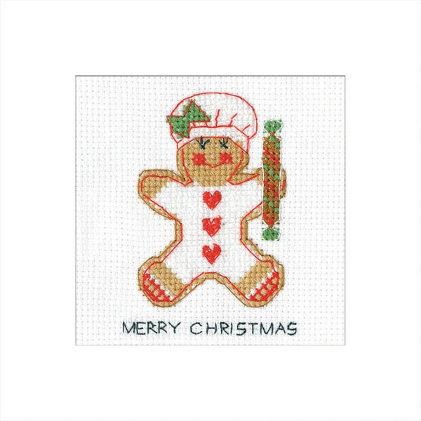 Borduurpakket - Gingerbread Card - Baker Girl