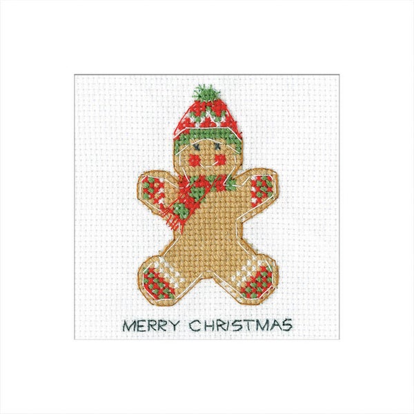 Borduurpakket - Gingerbread Card - Winter Hat