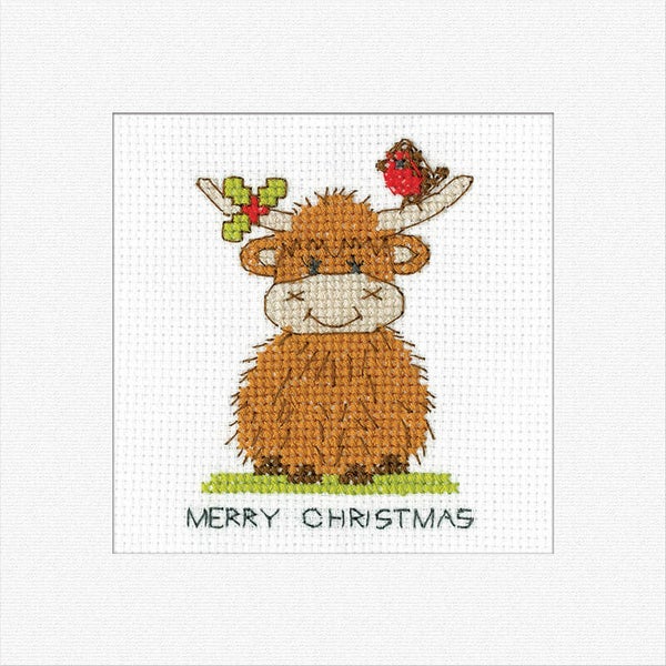 Borduurpakket - Highland Card - Robin & Holly