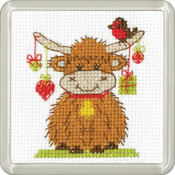 Borduurpakket - Highland Coaster - Heart