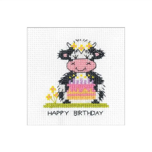 Borduurpakket - Milkshake Card - Birthday Cake
