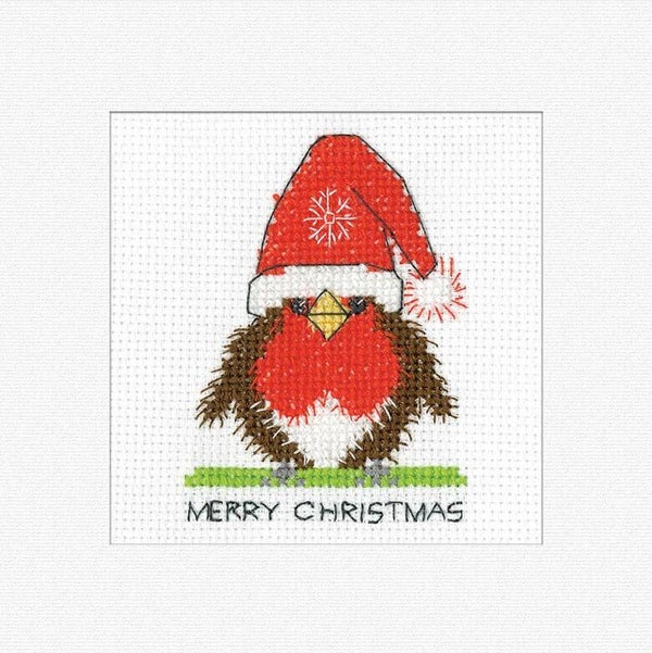 Borduurpakket - Robin Card - Santa