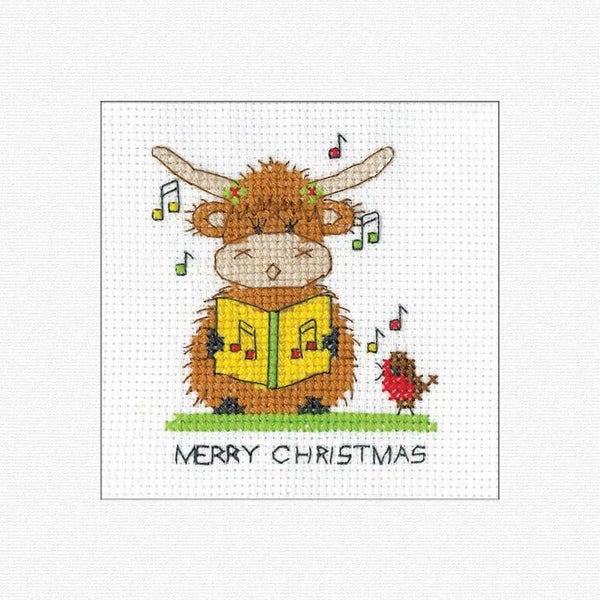 Borduurpakket - Highland Card - Christmas Carol
