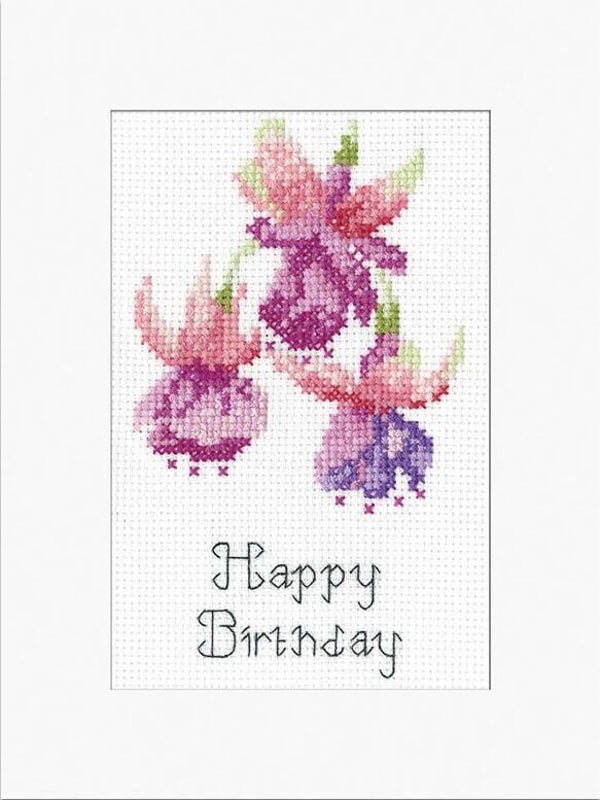 Borduurpakket - Greeting Card - Fuchsia
