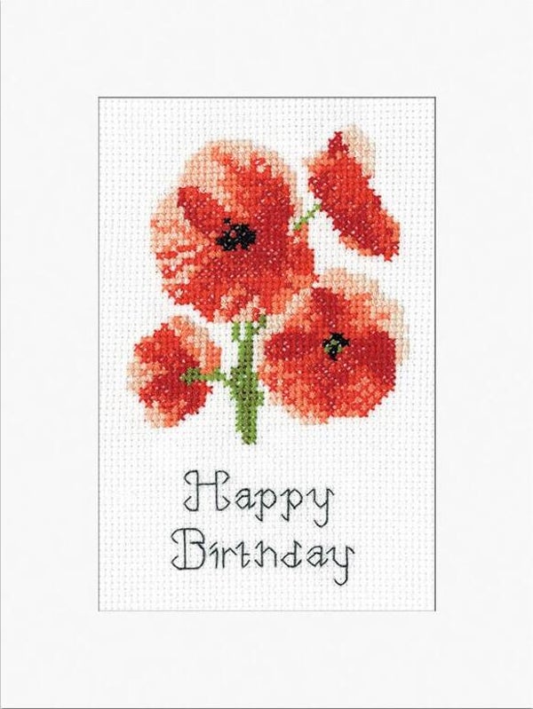 Borduurpakket - Greeting Card - Poppy