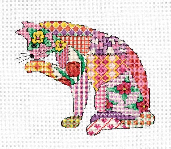 Borduurpakket - Patchwork - Cat