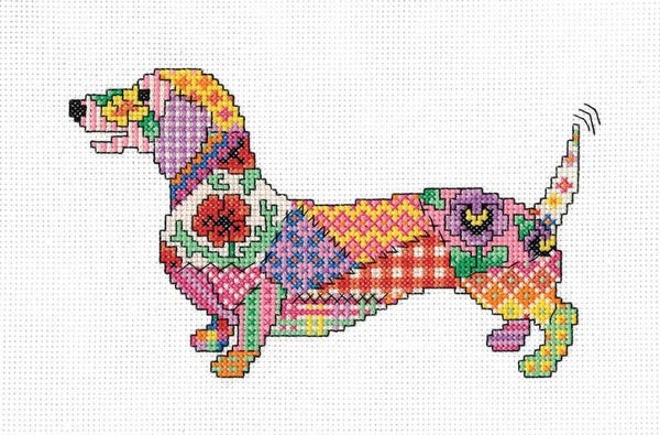 Borduurpakket - Patchwork - Dog