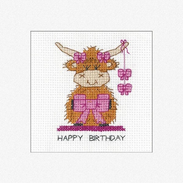 Borduurpakket - Birthday Card - Highland - Bow