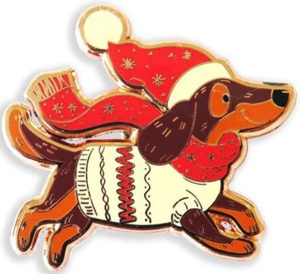 Needle Minder - Santa Dachshund