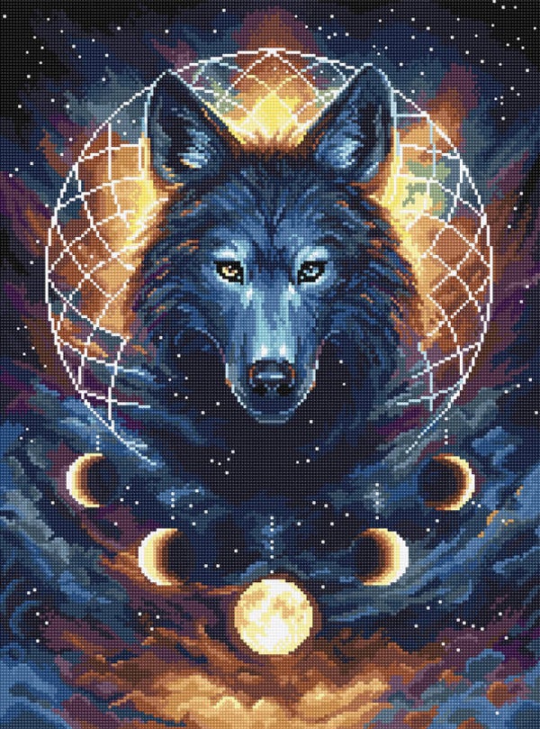 Borduurpakket - Dream Catcher Wolf