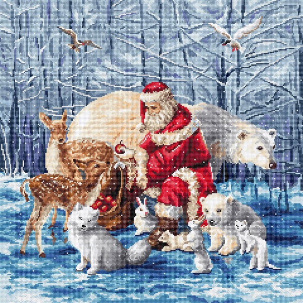 Borduurpakket - Santa and Friends