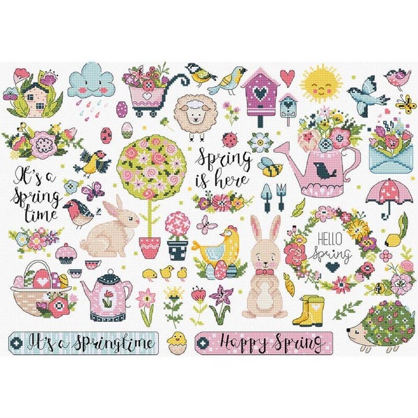 Borduurpakket - Spring Sampler