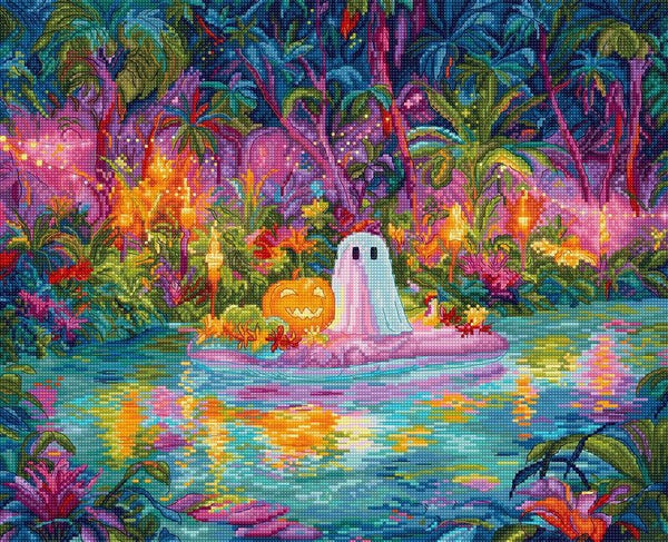 Borduurpakket - Glow Ghost Cove