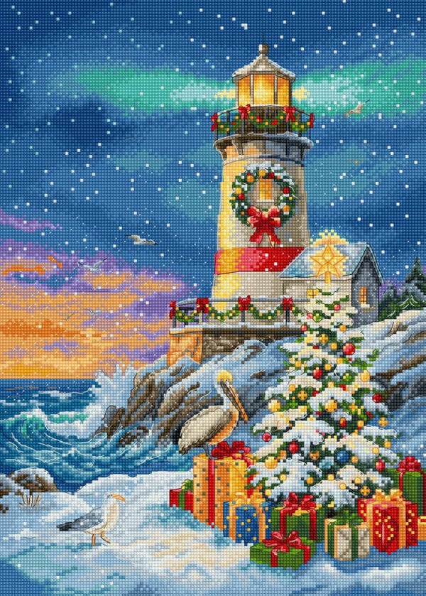 Borduurpakket - Lighthouse Noel