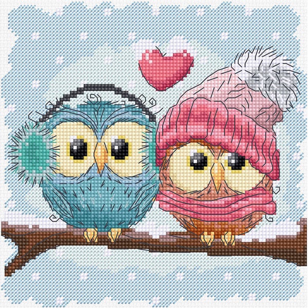 Borduurpakket - Two Cute Owls