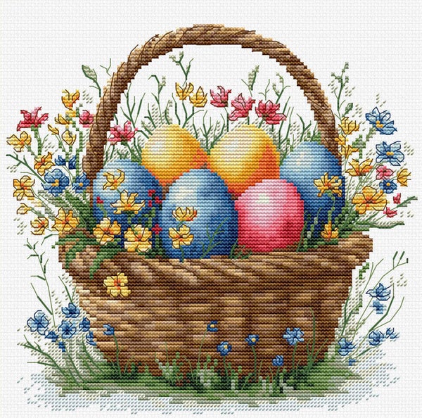 Borduurpakket - Easter Basket