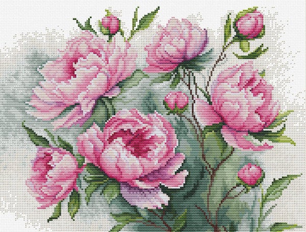 Borduurpakket - The Charm of Peonies