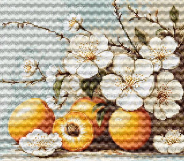Borduurpakket - Apricot Blossom
