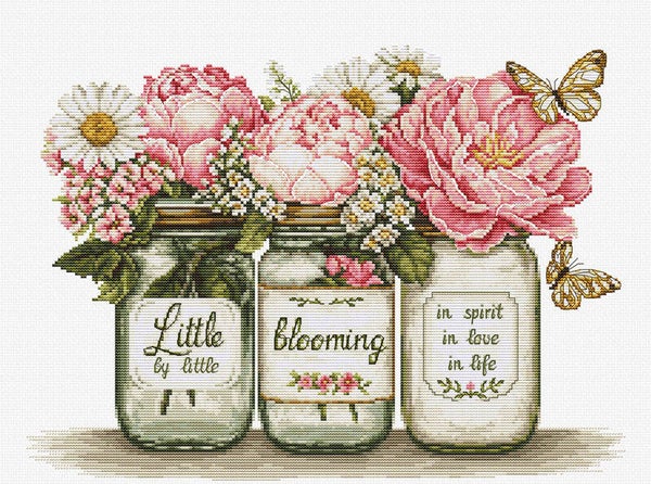 Borduurpakket - Little by Little Blooming