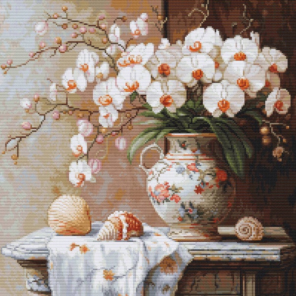 Borduurpakket - The Elegance of the Orchid