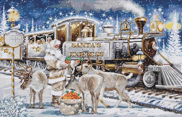 Borduurpakket - Santa's Express White