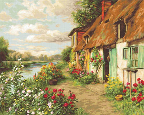 Petit Point Borduurpakket - Landscape