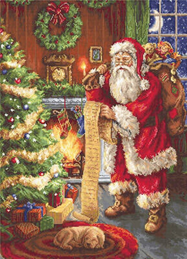 Petit Point Borduurpakket - Santa Claus